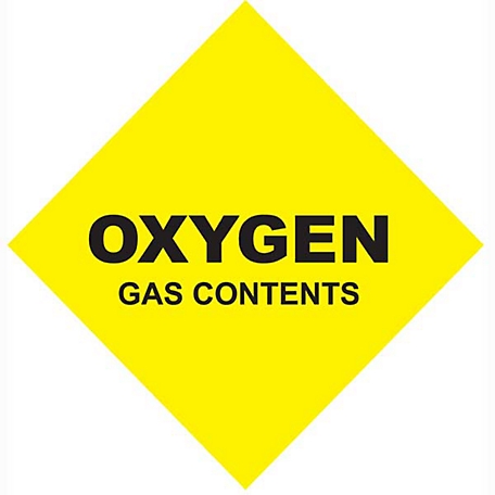 Thoroughbred #4 Size Oxygen Gas Contents, 125 cu. ft.