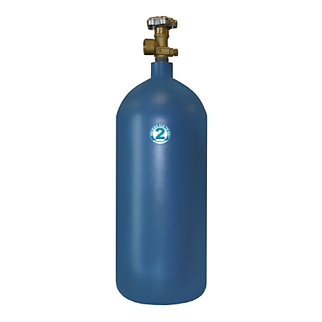 Thoroughbred #2 Size Oxygen Gas Cylinder, 40 cu. ft.
