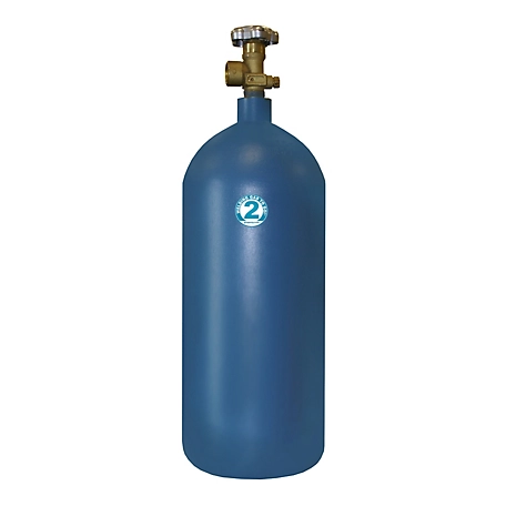 Thoroughbred #2 Size Oxygen Gas Cylinder, 40 cu. ft.