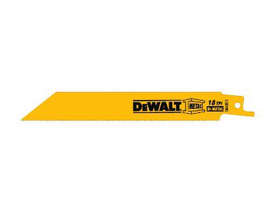 Image showing 5 th DEWALT 6 in. 18 TPI Straight Back Bi-Metal Reciprocating Blades, 5-Pack