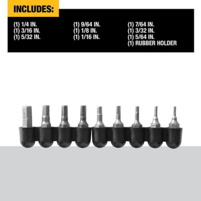 Image showing Hex Bit Tip Set, 9 pc.