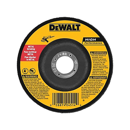 DeWALT DW4514B5 4-1/2 in. x 1/4 in. x 7/8 in. High Performance Metal Grinding Wheel