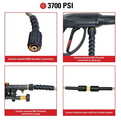 Image showing  5/16 in. x 25 ft. Cold Water Pressure Washer Replacement Extension Hose, 3,700 PSI
