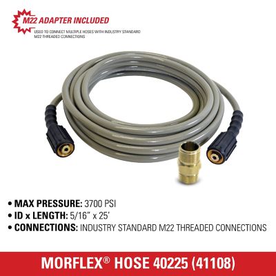 Image showing  5/16 in. x 25 ft. Cold Water Pressure Washer Replacement Extension Hose, 3,700 PSI