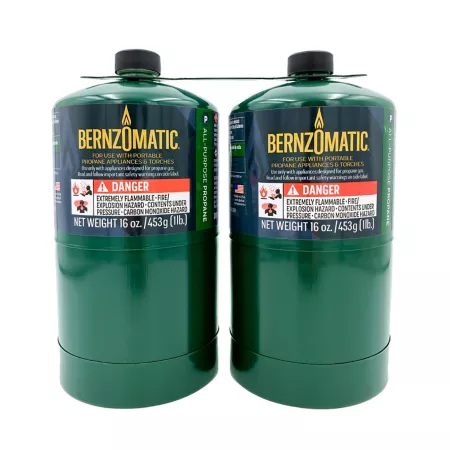 BernzOmatic 16 oz All Purpose Propane Bottles 2 Pack Camping Fuel Tanks & Cylinders