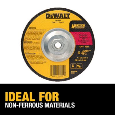 Image showing  7 in. x 1/4 in. x 5/8 in. A24R Grit High Performance Metal Grinding Wheel