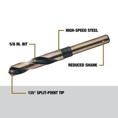 Image showing  5/8 in. Metal Drill Bits, 5/8 in. HSS and 3/8 in. Shank, 2 pc.
