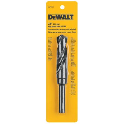 Image showing  1/2 in. Reduced Shank Drill Bit, 7/8 in. HSS 1/2 in. Shank, Black Oxide