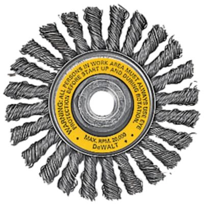 Image showing  4 in. x 0.020 in. x 5/8 in.-11 Cable-Twist Knotted Wire Wheels, 20,000 Max RPM