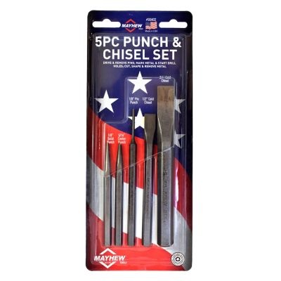 Mayhew Punch and Cold Chisel Set, 5 pc.