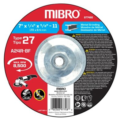 Mibro 7 in. x 1/4 in. x 5/8 in. Depressed Center Cutting Wheel, Metal