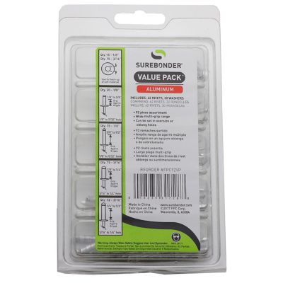 Surebonder Assorted Rivets, 92-Pack