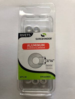 Image showing  3/16 in. Aluminum Washers, 30-Pack