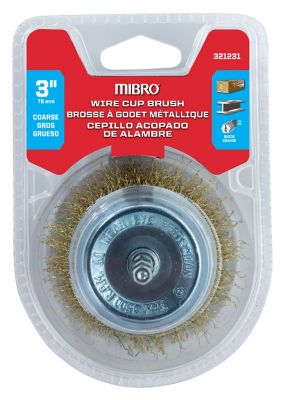 Image showing  3 in. Coarse Wire Wheel Cup Brush with 1/4 in. Hex Shank