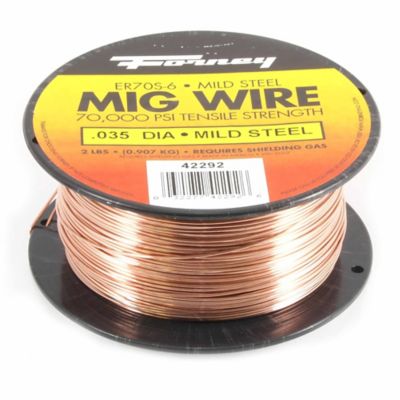 Forney 0.035 in. Solid Mild Steel MIG Wire, 2 lb. Spool, 70,000 PSI Tensile Strength