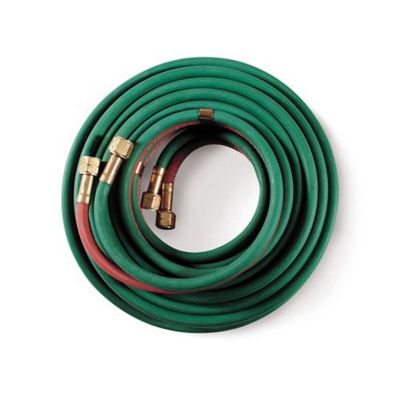 Hobart Oxy-Acetylene Hose, Grade R, B Fitting, 1/4 in. Diameter, 50 ft. L