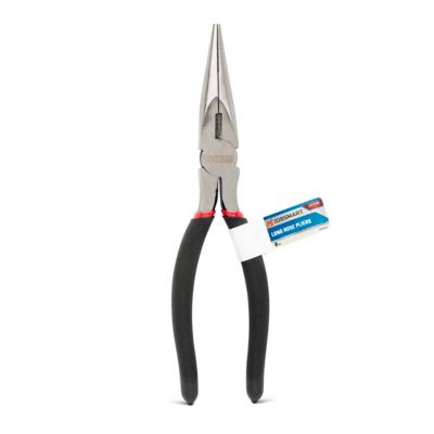 Image showing  8 in. Long Nose Pliers, Black/Red