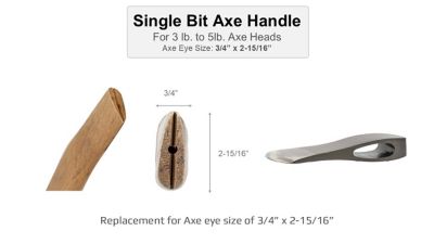Image showing  35 in. Hickory Handle for Single-Bit Michigan Axe, Wood