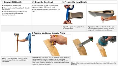 Image showing  35 in. Hickory Handle for Single-Bit Michigan Axe, Wood