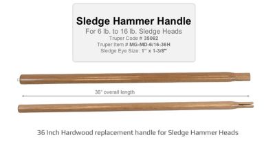 Image showing  36 in. Hickory Handle for Small Sledge Hammers