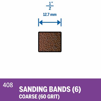 Image showing  1/2 in. 60 Grit Sanding Bands, 6-Pack