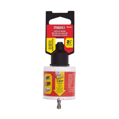 Image showing  2-1/8 in. x 4-1/4 in. Bi-Metal Hole Saw with Mandrel and Pilot Drill