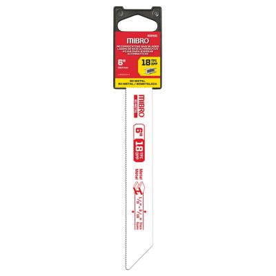 Mibro 6 in. 18 TPI Bi-Metal Reciprocating Saw Blade