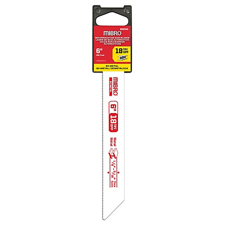 Mibro 6 in. 18 TPI Bi-Metal Reciprocating Saw Blade