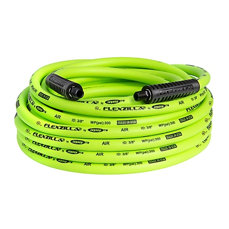 Flexzilla 3/8 in. x 50 ft. Air Hose, 1/4 in. MNPT Fittings at