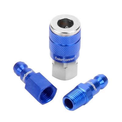 Legacy 1/4 in. ColorConnex Type C Body Blue Coupler and Plug Kit, 3 pc.