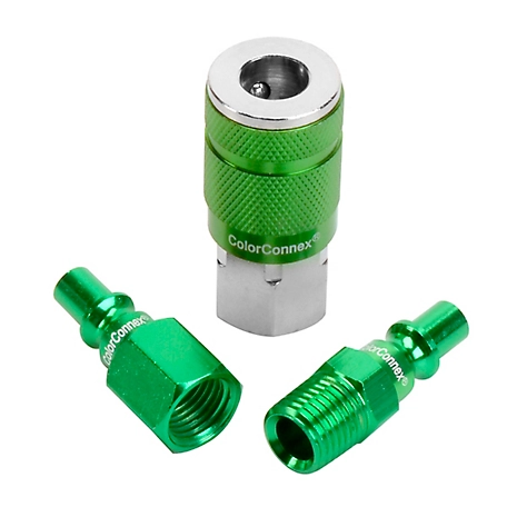 Legacy 1/4 in. ColorConnex Type B Body Green Coupler and Plug Kit, 3 pc.