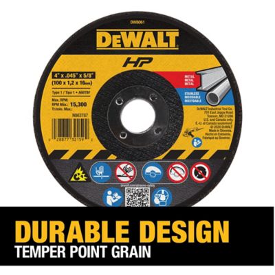 Image showing  4 in. x 0.045 in. x 5/8 in. High Performance Metal/Stainless Cutting Wheels, Type 1