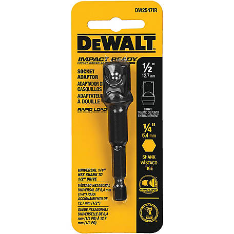 DEWALT Impact Ready Socket Adapter Hex Shank Dw2541ir 1/4 Dw2542ir 3/8 DW2547IR for sale online 