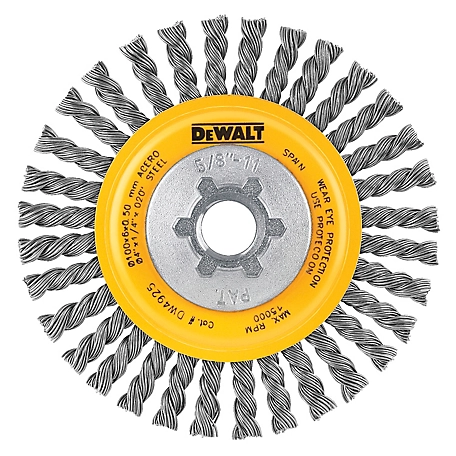 DeWALT 4 in. Stringer Bead Wire Wheel, 20,000 (max.) RPM, 4 in. x .02 in. x 5/8 in.-11