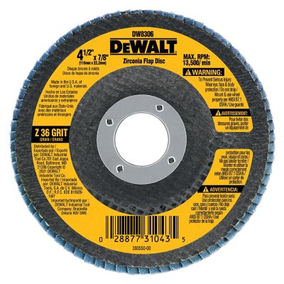 DeWALT 36 Grit 4-1/2 in. x 7/8 in. Type 29 HP Flap Disc