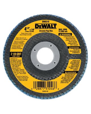 DeWALT 4-1/2 in. x 7/8 in. 120g Type 29 High Performance Flap Disc