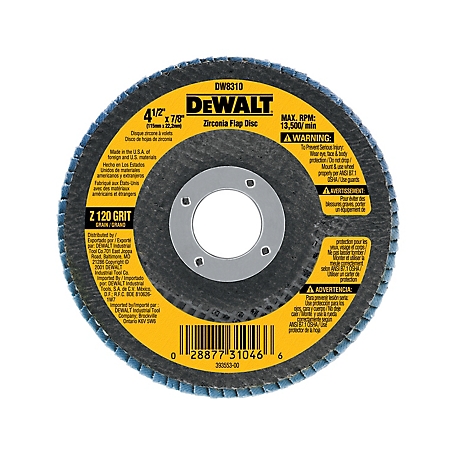 DeWALT 4-1/2 in. x 7/8 in. 120g Type 29 High Performance Flap Disc