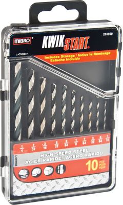 Black and Decker 10 Piece High-Speed Steel Drill Bit Set - tools