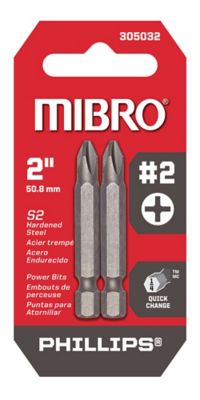 Image showing  2 in. Phillips #2 Screwdriver Bits, 2 pc.