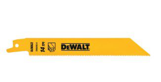 Image showing 5 th DEWALT 6 in. 14 TPI Straight Back Bi-Metal Reciprocating Blades, 2-Pack