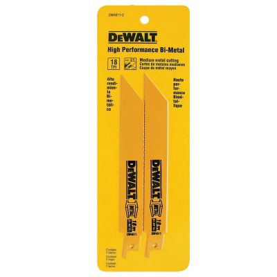 DeWALT 6 in. 18 TPI Straight Back Bi-Metal Reciprocating Saw Blade