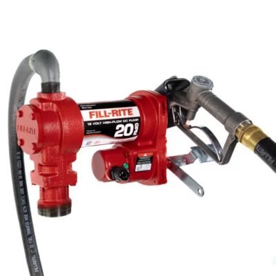 Image showing  1/4 HP 12VDC Fuel Transfer Pump with Nozzle, 20 GPM, FR4210H