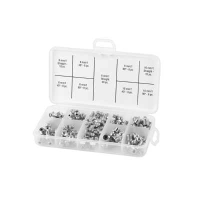 Workforce Metric Grease Fitting Assortment, 8-10mm, 96 pk., L5990