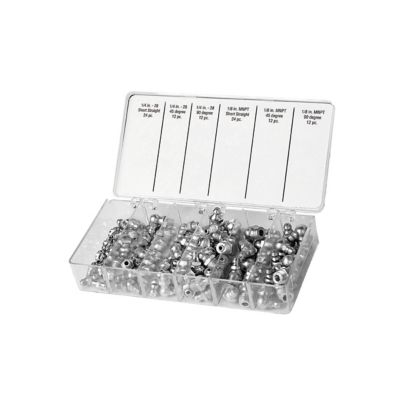 Workforce Standard Grease Fitting Assortment, 1/4 in. -1/8 in., 96 pk., L5950