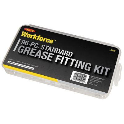 Image showing  1/4 in. -1/8 in. Standard Grease Fitting Assortment, 96 pc.