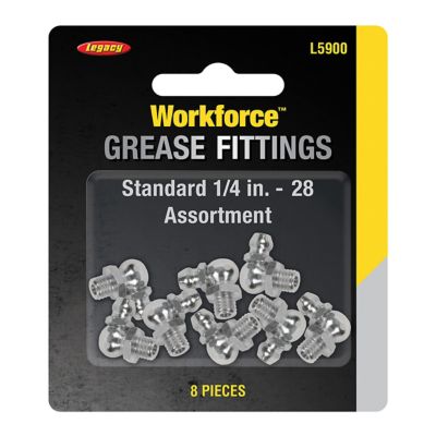 Image showing  1/4 in. - 28 Standard Grease Fitting Assortment, 8 pc.