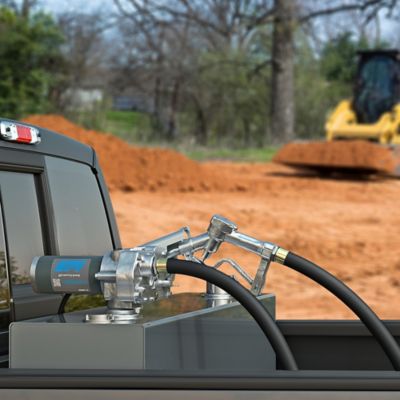 Image showing 7 th GPI 15 GPM 12V Fuel Transfer Pump, Manual Nozzle, Economy Model