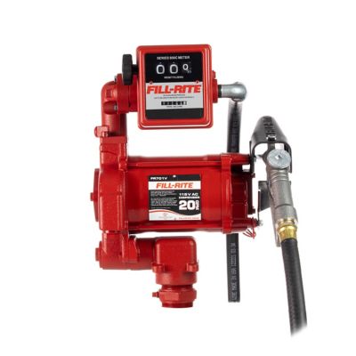 Image showing  110VAC Motor-Powered Fuel Transfer Pump with Meter, 20 GPM, FR701V
