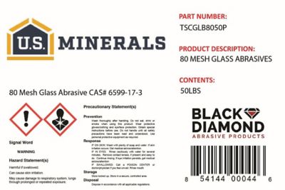 U.S. Minerals 50 lb. Glass Abrasive