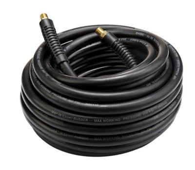 JobSmart 3/8 in. x 50 ft. Rubber Air Hose, Black